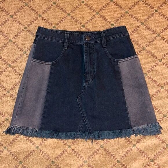 Free People black denim skirt NWOT 4 - Picture 1 of 10
